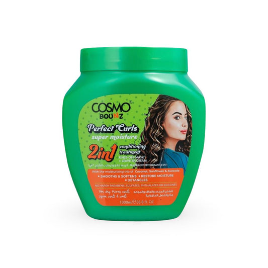 Cosmo Bounz - Perfect Curls Super Moisture 2in1 Conditioning Treatment - 1000ml