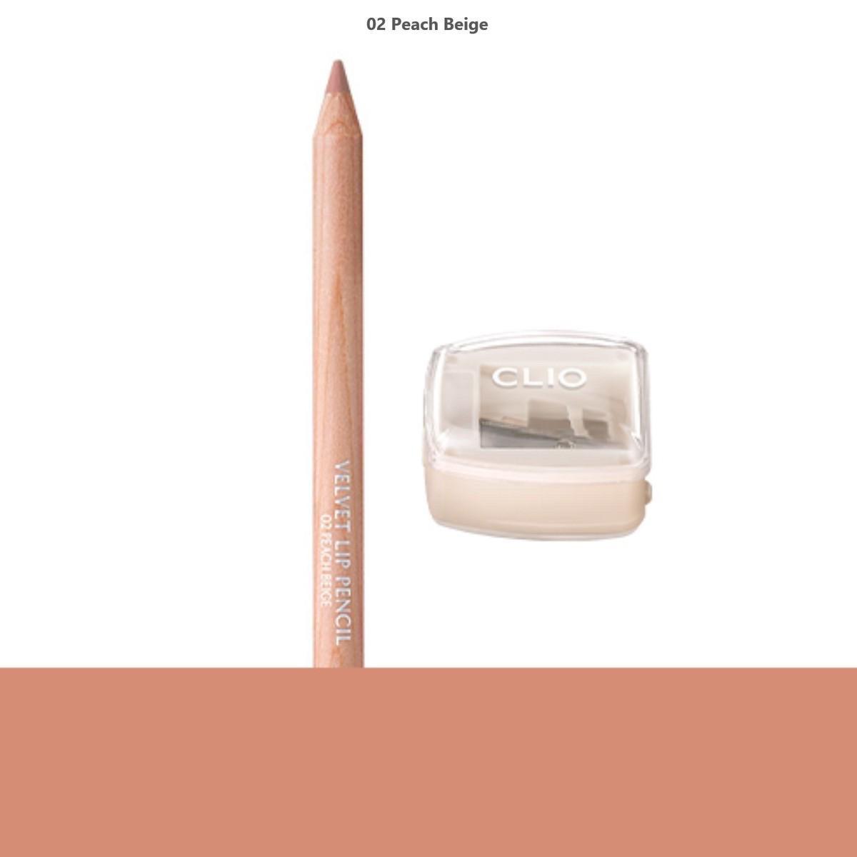 CLIO - Velvet Lip Pencil 02 Peach Beige - 1.45g