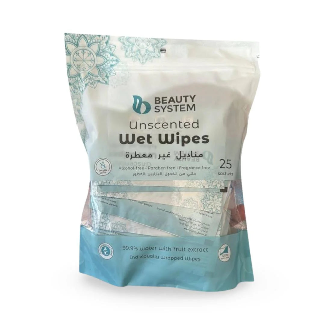 Beauty System - Unscented Wet Wipes - 25 Pcs