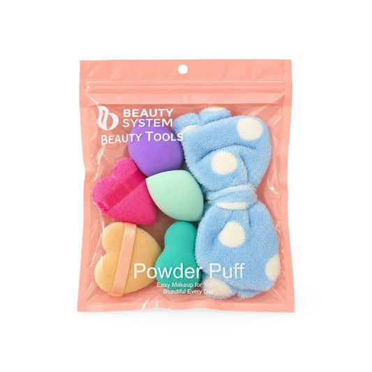 Beauty System - Powder Puff Makeup Sponge Set 6 Pieces - Bk24-171
