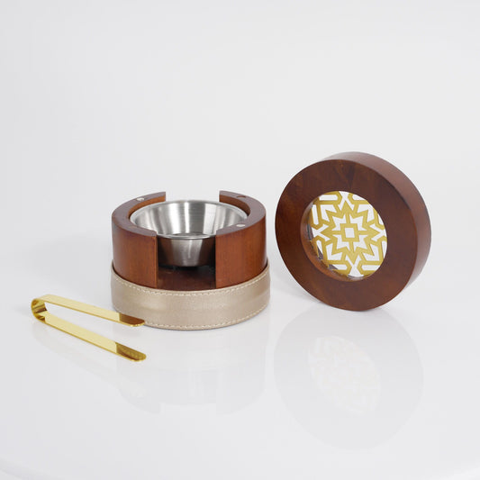 مبخر الشعر الدائري البني و الذهبي