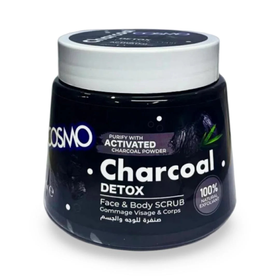 COSMO - CHARCOAL FACE & BODY SCRUB - 500ml