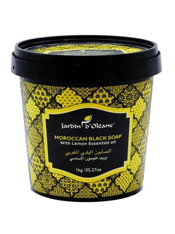 Jardin o ' Oleane - Moroccan Black Soap With Lemon Essential Oil