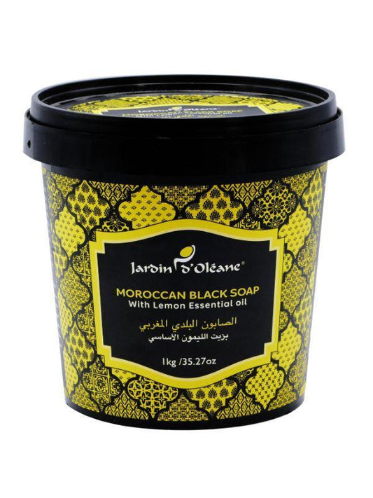 Jardin o ' Oleane - Moroccan Black Soap With Lemon Essential Oil