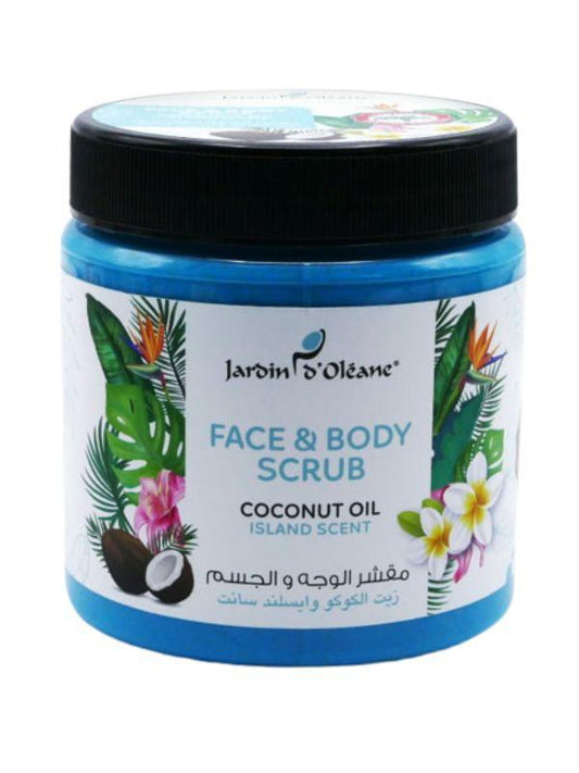 jardin oleane face and body scrub with Coconut oil and Island Scent