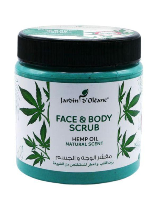 jardin oleane face and body scrub with Hemp oil and Natural Scent