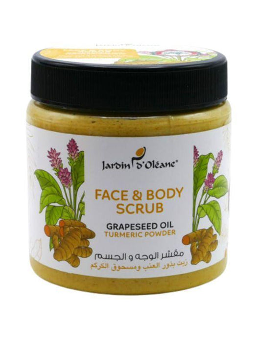 jardin oleane face and body scrub with Argan oil and Turmeric Powder