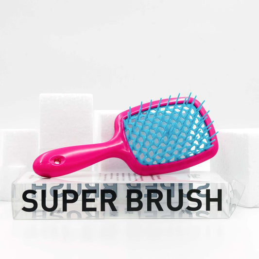 Super hair Brush - Pink X turquoise