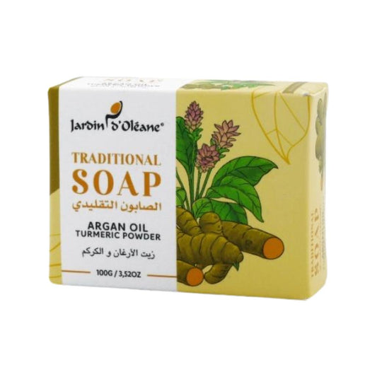 Jardin Oleane, Traditional soap Argan oil and Turmeric powder 100g