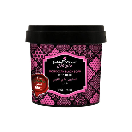 JARDIN OLEANE MORCOCAN BLACK SOAP WITH ROSE 500G