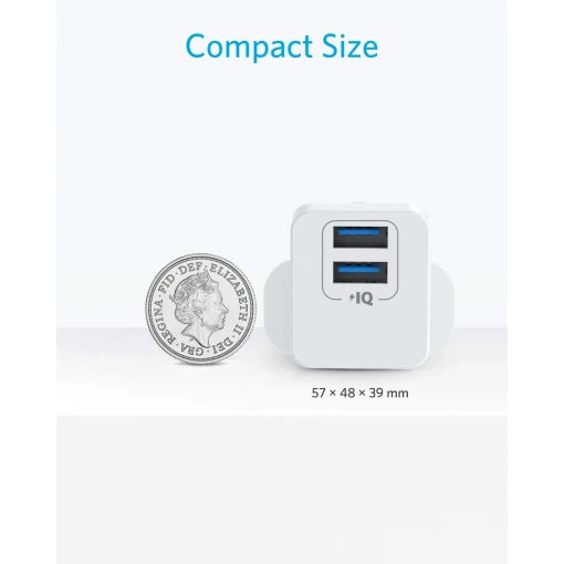 باور بورت ميني 12 وات بمنفذين يو اس بي شاحن من انكر