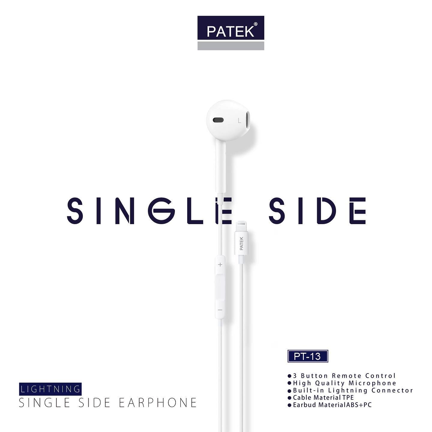Patek Lightning single side Earphone White color